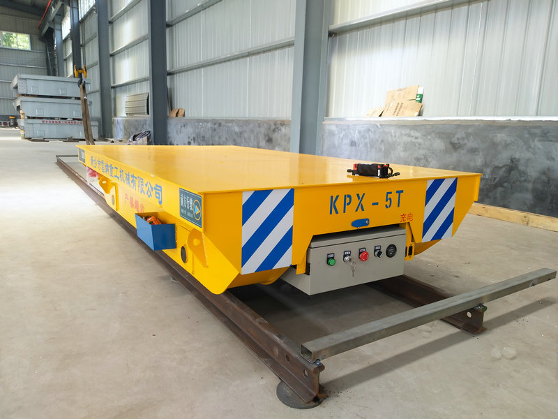 Teräsputki 5 Tonnin Akku Rail Transfer Trolley