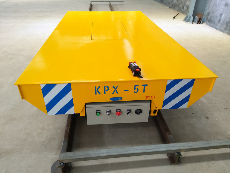 Teräsputki 5 Tonnin Akku Rail Transfer Trolley